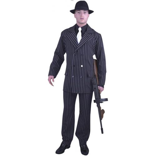  Charades Mens 6 Button Gangster Suit