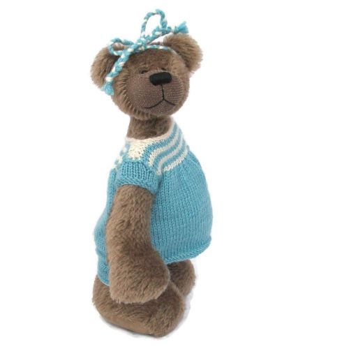  Bearitz Alice- Teddy Bear Grey Mohair Artist Collectable OOAK 10 inches
