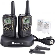 Midland - X-TALKER T55VP3, 22 Channel FRS Walkie Talkie - Up to 28-Mile Range Two-Way Radio, 38 Privacy Codes, NOAA Weather Alert (Pair Pack) (Black wMossy Oak Camo)