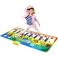 [아마존베스트]M SANMERSEN Piano Mat, 53 x 23 Musical Piano Mat Electronic Multi-Functional Musical Mats for Children Musical Toys for Kids Toddler Girls Boys