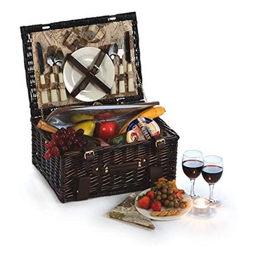  Picnic Plus Copley 2 Person Picnic Basket with Insulated Cooler