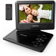 Portable DVD Player 11.5 with 5 Hours Rechargeable Battery by SPACEKEY, 9 Swivel Screen, Support USB/SD Slot and 1.8M Car Charger, Support Memory and Region Free (Black)