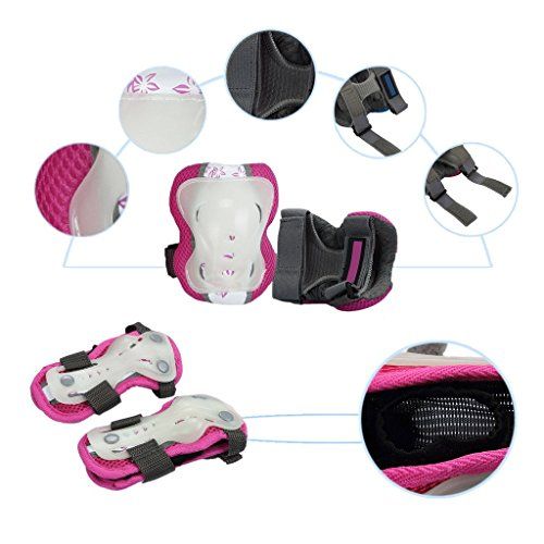  SymbolLife Kids Protection Gear Set with Helmet, Knee and Elbow Pads Wrist Guards for Outdoor Sport Cycling, Rollerblades, Skating, Football, Volleyball, BMX