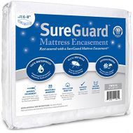 SureGuard Mattress Protectors Twin XL (6-8 in. Deep) SureGuard Mattress Encasement - 100% Waterproof, Bed Bug Proof, Hypoallergenic - Premium Zippered Six-Sided Cover - 10 Year Warranty