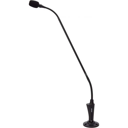  Shure CVG18-BC Gooseneck Condenser Microphone, 18-Inch, Inline Pre-Amp, Flange Mount, Cardioid (Black)