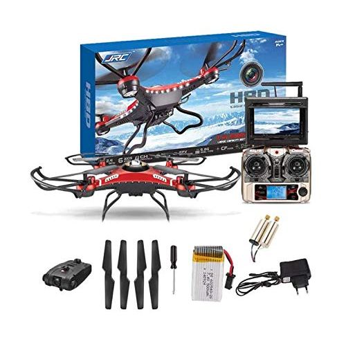 DICPOLIA Remote Control RC Helicopter JJRC H8D 4-Axis Gyro 5.8G FPV RC Quadcopter HD Camera with Monitor + 2PC Motor,Toys Outdoor Racing Controllers Drone Parts Planes for Beginner