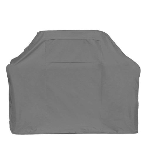  Amazon Oak Creek 64 Inch Gray BBQ Grill Cover Made of Heavy Duty Waterproof 600D Fabric Featuring Air Vents, Click Close Straps, and Elastic Cord That Fits Weber, Char Broil, Dynaglow and