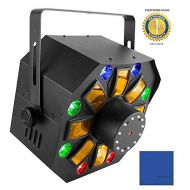 Chauvet DJ Swarm Wash FX 4-in-1 DJ Light with RGBAW Rotating Derby, RGB+UV Wash, Ring of White SMD Strobes and 1 Year Free Extended Warranty