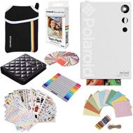 Polaroid Mint Instant Digital Camera (White) Gift Bundle + Paper (20 Sheets) + Deluxe Pouch + 9 Fun Sticker Sets + Twin Tip Markers + Photo Album + Hanging Frames + 100 Sticker Fra