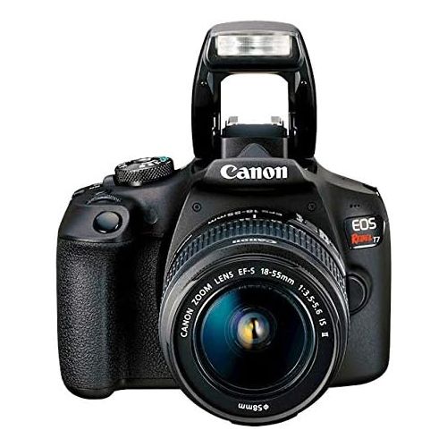 캐논 Canon 2727C002 EOS Rebel T7 Digital SLR Camera with 18-55mm f/3.5-5.6 is II Lens Bundle with 32GB Memory Card, Photo and Video Editing Suite, Deco Gear Camera Bag and Accessories (