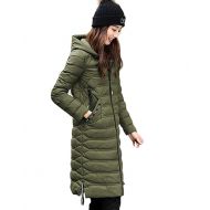 Queenshiny Womens Long Over The Knee Hooded Fashion Warm Winter White Duck Down Coat Jacket
