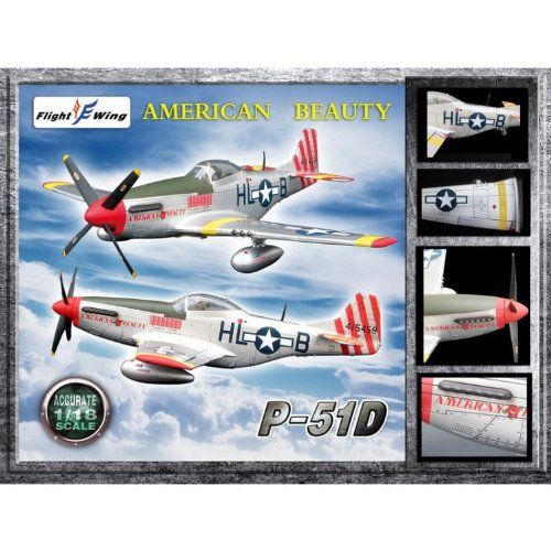  FLTFW001A 1:18 Flight Wing P-51D Mustang American Beauty (pre-painted) MODEL KIT