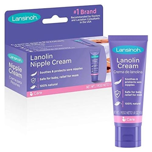 란시노 Lansinoh Lanolin Nipple Cream for Breastfeeding, 1.41 Ounces