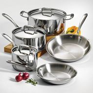 Tramontina 80116544DS Stainless Steel Tri-Ply Clad Cookware Set, 8-Piece, Made in China