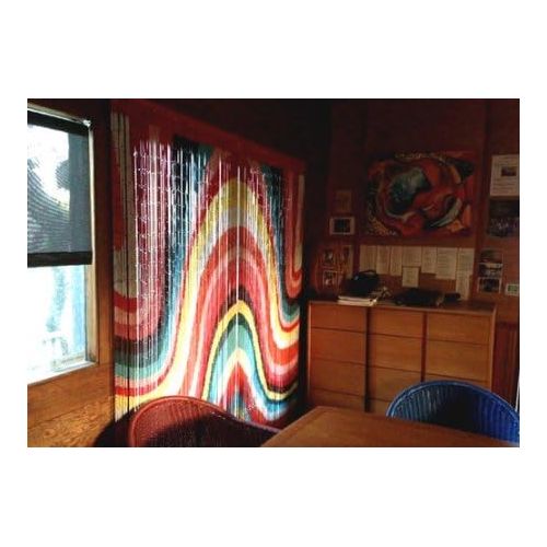  ABeadedCurtain Color Art Waves Beaded Curtain 125 Strands (+hanging hardware)