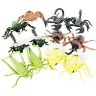 Visit the Boley Store Boley 12 Pack Insects - Perfect for Imaginative Play, Pretend Activities, Party Favors - Realistic Beetles, Grasshoppers, Flies, and More! Great Stocking Stuffers!