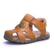 Baviue Leather Beach Closed Toe Toddler Kids Sandals for Boys