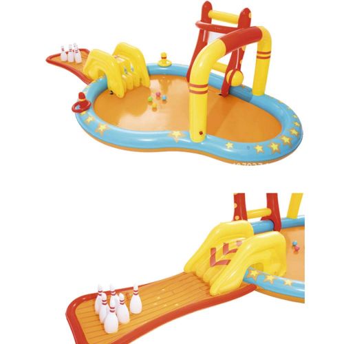 인플레터블 ZDYG Child Inflatable Swimming Pool ，Baby Inflatable Bathtub Outdoor Summer PVC Paddling Pool, Family Backyard Kids Fun Paddling Pools-425x213x117cm