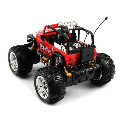  RC Monster Trucks Big Size High Quality Electric Full Function 1:16 GRAFFITI Jeep Wrangler Convertible Monster RTR RC Truck (Colors May Vary)