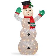National Tree Company National Tree 48 Inch Crystal Snowman with 70 Clear Mini Lights (DF-070114C)