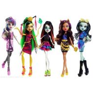 Set 5 Monster High Dolls Scaris Night Skelita Jinafire Frankie Clawdeen Rochelle