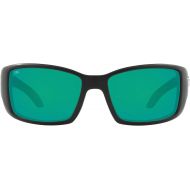Costa Del Mar Blackfin Sunglasses, Black, Green Mirror 580Glass Lens