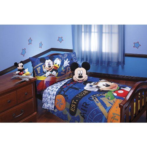 디즈니 Disney Mickey Mouse 4pc Toddler Bedding Set Genuine Licensed