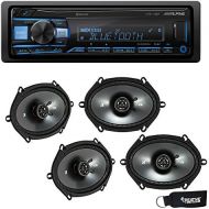Alpine UTE-73BT Bluetooth Receiver (No CD), and Two Pairs of Kicker 43CSC684 6x8  5x7 Coaxial Speakers