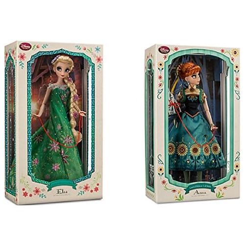 디즈니 Disney - Limited Edition Anna Doll and Elsa Doll Set From Frozen Fever - 17 Each - New in Box