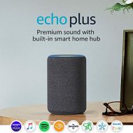 [아마존 핫딜] [아마존핫딜]Amazon Certified Refurbished Echo Plus (2nd Gen) - Premium sound with built-in smart home hub - Dark Charcoal