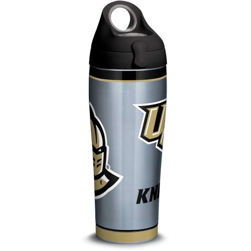  Tervis 1309969 UCF Knights Tradition Stainless Steel Insulated Tumbler with Black with Gray Lid, 24oz Water Bottle, Silver