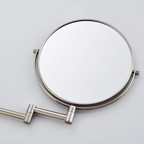  Gecious Wall Mount Vanity Makeup Magnifying Mirror,Black,1x/10x magnification,360°Swivel...