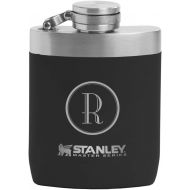 Visol Personalized Stanley Master Series 8oz. Flask with free laser engraving of initial (Matte Black)