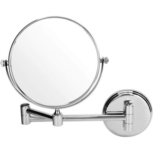  Asixx Makeup Mirror, 360 Degrees Swivel Rotation Bathroom Wall Mount Makeup Mirror Foldable Swiveling Dual-Side 3X Manifying Vanity Mirror Suitable for Kinds of Decoration Styles(6