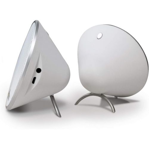  Axess AXESS SPBP4401 Mono Wireless Bluetooth Cone Speaker with Pairing Capabilities, 2 Pack in White