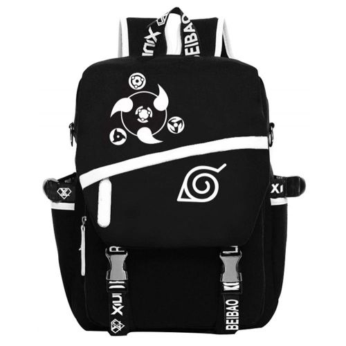  Gumstyle Naruto Anime Cosplay Luminous Laptop Backpack Rucksack Schoolbag Book Bag Unisex Student Black