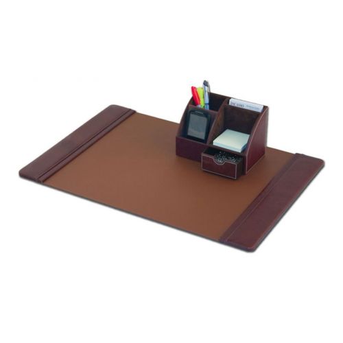  Dacasso Mocha Leather Desk Set with Organizer, 2-Piece