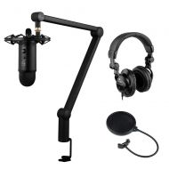 Blue Yeticaster Professional Broadcast Bundle with HPC-A30 Studio Monitor Headphones and Pop Filter Kit