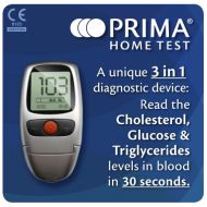 Prima Home Test Multicare-In Meter for Glucose/ Cholestrol/ Triglycerides