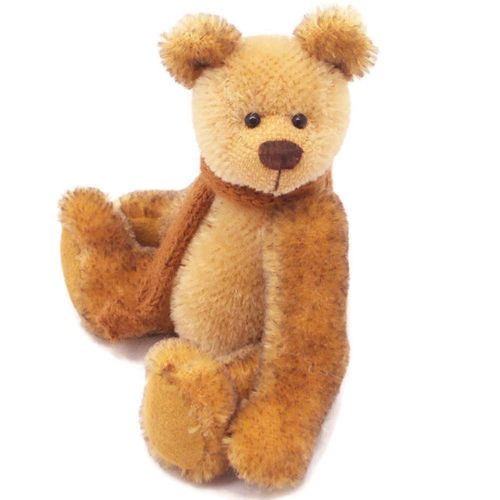  Bearitz Ritz - Teddy Bear BrownGold Miniature Mohair Panda Collectable 5 12 inches