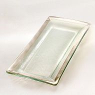 Annieglass Annie Glass Roman Antique 13 ½ X 6” Appetizer Tray Platinum