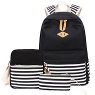 Abshoo Causal Canvas Stripe Backpack Cute Teen Backpacks For Girls School Bag