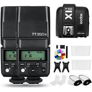 Godox 2X TT350N 2.4G HSS 18000s TTL GN36 Flash Speedlite with X1T-N Wireless Trigger Transmitter Compatible for Nikon Camera