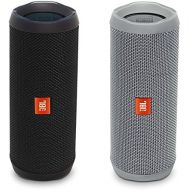JBL Flip 4 Portable Waterproof Bluetooth Speaker - Pair (BlackGray)