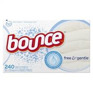 Bounce Fabric Softener Dryer Sheets Free & Gentle FamilyPack 2Packs (240 Count)