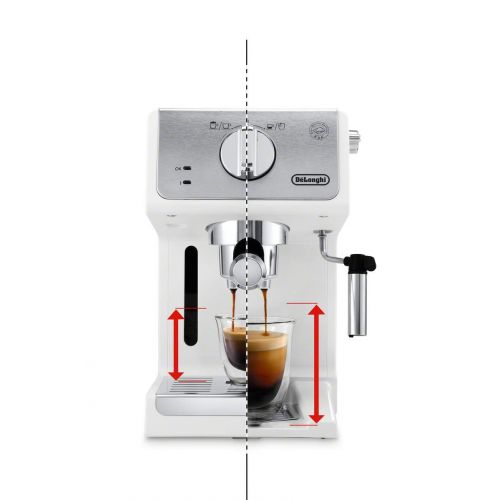 드롱기 DeLonghi ECP3220W 15 Bar Espresso Machine with Advanced Cappuccino System, 14.2, White