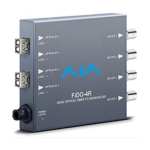  Aja AJA FiDO-4R Optical Fiber to Quad SDHD3G SDI Mini Converter (FIDO-4R)