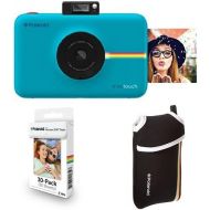 Polaroid Snap Touch Instant Print Digital Camera With LCD Display (Blue) with Zink Zero Ink Printing Technology w Starter Kit, ZINK Paper (30 Sheets), and Neoprene Protective Pouc