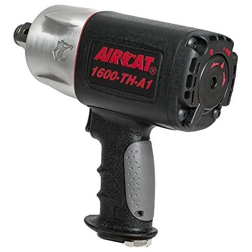  AirCat AIRCAT 1600-TH-A1 1 Composite Pistol Style Air Impact Wrench, Medium, Black & Grey