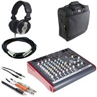 Allen & Heath ZED-10FX Multi-Purpose Miniature Mixer + Gator Cases G-MIXERBAG + Headphone + XLR Mic Cable + Instrument Cable & Stereo Cable